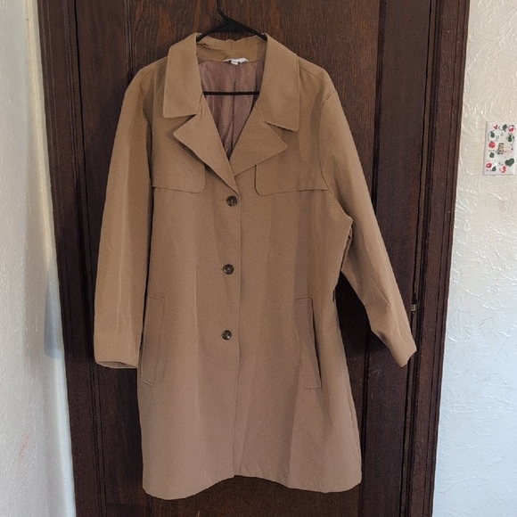 Time and Tru Jackets & Blazers - Time And Tru Carmel Button Front Dress Coat Size 2X
